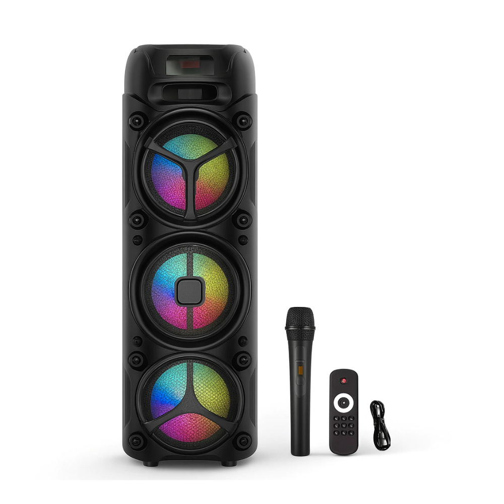 Parlante Karaoke Portátil RGB Con Micrófono - ZQS8308