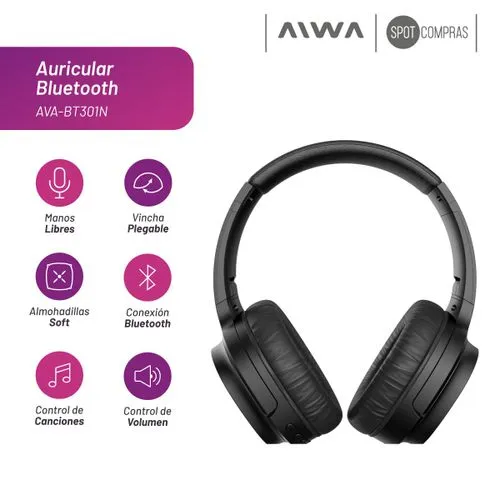 Auricular Premium AIWA Bateria Larga Duracion Bluetooth Manos Libres - Image 5