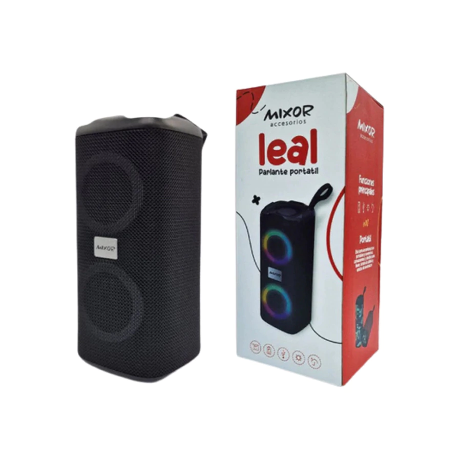 Parlante Portatil PREMIUM Negro Mixor LEAL 4 Horas de Reproducción - Image 3
