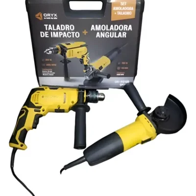 Set Profesional ORYX OR-AG125 Taladro de Impacto + Moladora Angular